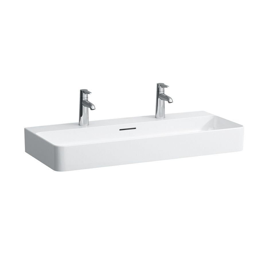 VAL meubelwastafel 950x420mm wit m.2xkraangat