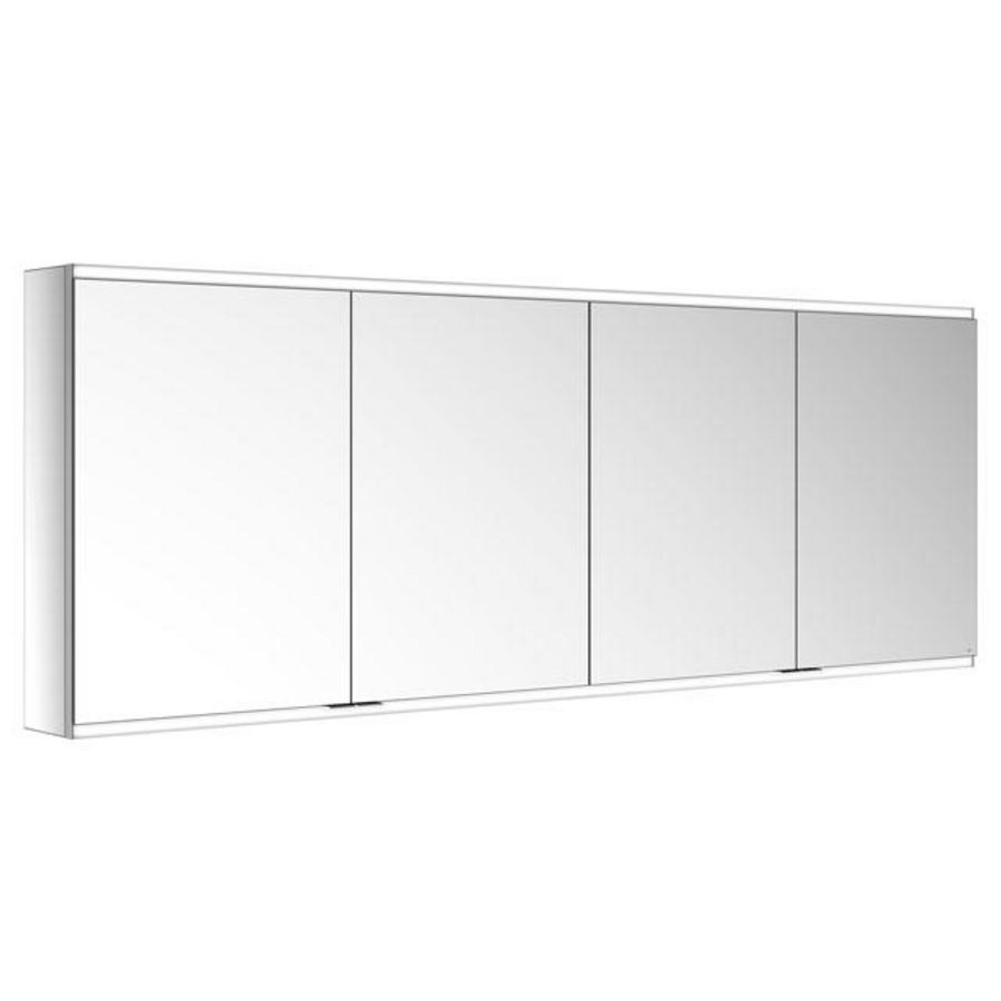 Spiegelkast/verlicht Voorbouw/2wcd/2usb/2000x700x160mm zilv