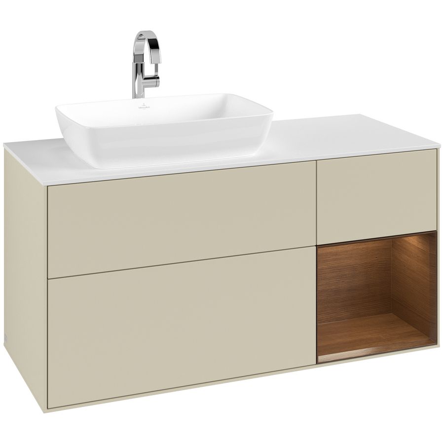 Wastafelonderkast Finion 1200x603x501mm S.Grey Matt Lacquer F811GNHJ