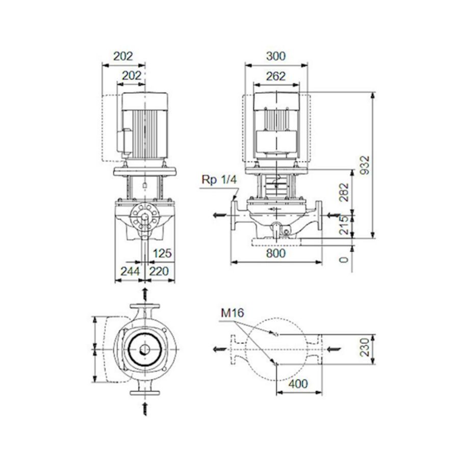 Inlinepomp TP 125-130/6-A-F-A-BQQE 400D 50HZ