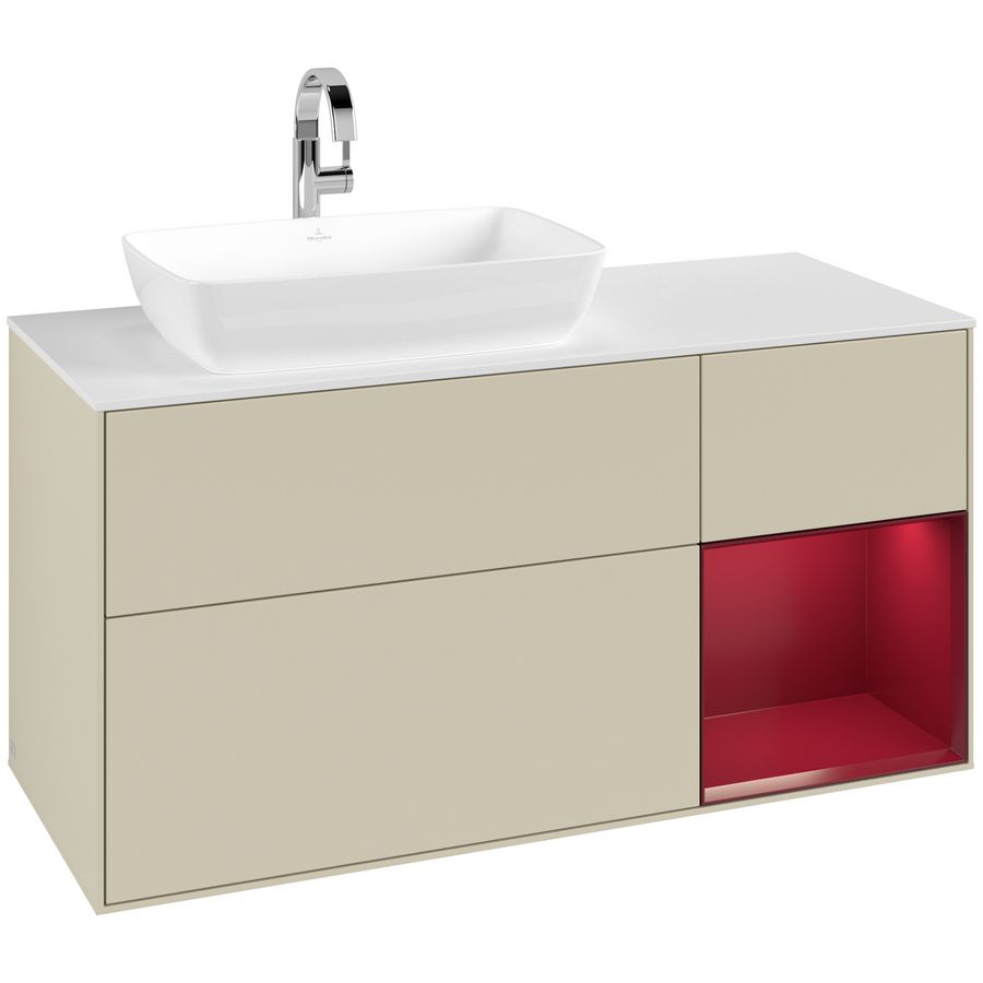 Wastafelonderkast Finion 1200x603x501mm S.Grey Matt Lacquer F811HBHJ