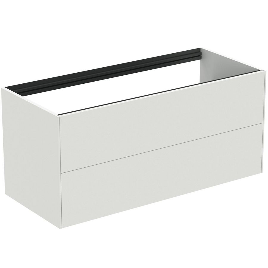 Conca wastafelmeubel 120x50x55cm 2 laden zonder afdekblad matt white
