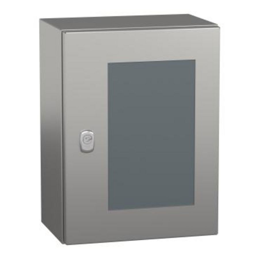 Kast Volle deur RVS 304L Scotch Brite 400x300x2 Spacial S3X