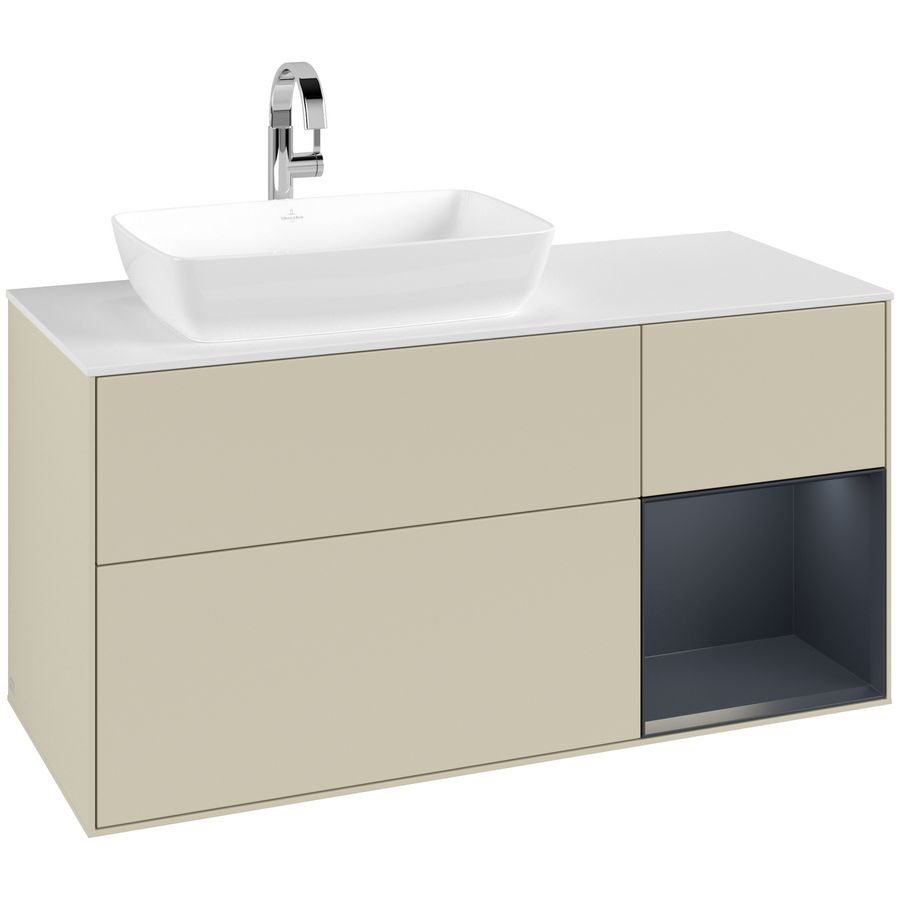 Wastafelonderkast Finion 1200x603x501mm S.Grey Matt Lacquer F811HGHJ