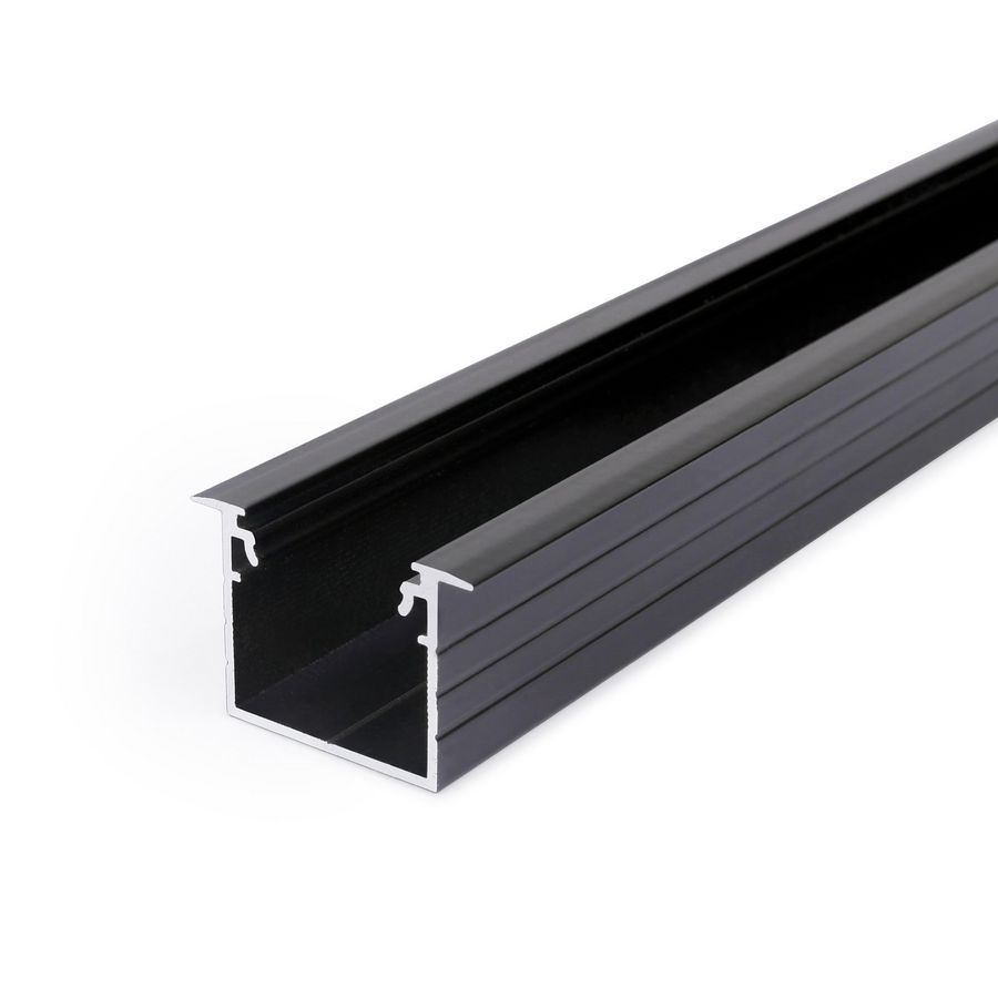 Zak a 2m. Profiel voor ledstrips 20 inbouw Zwart