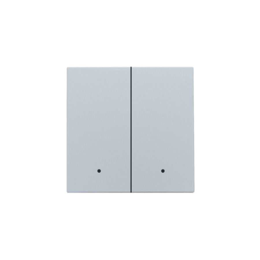 Afwerkingsset lens dubbele elektr. schakelaar/knop sterling