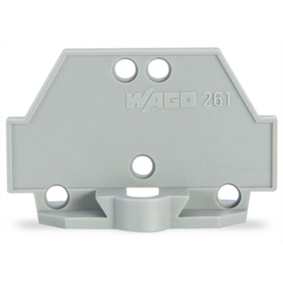 Afsluitplaat met bev.flens grijs 261-410 VVE=50