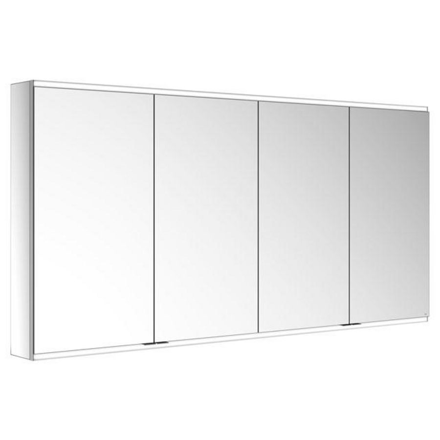 Spiegelkast/verlicht Voorbouw/2wcd/2usb/1900x900x120mm zilv