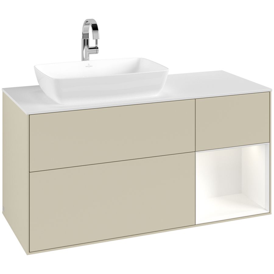 Wastafelonderkast Finion 1200x603x501mm S.Grey Matt Lacquer F811MTHJ