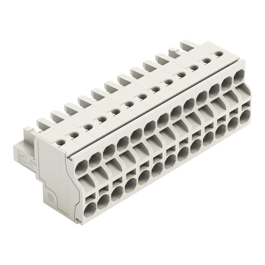 2-draads FE steker 2,5mm² li.grijs 721-2113/026-000 VVE=25