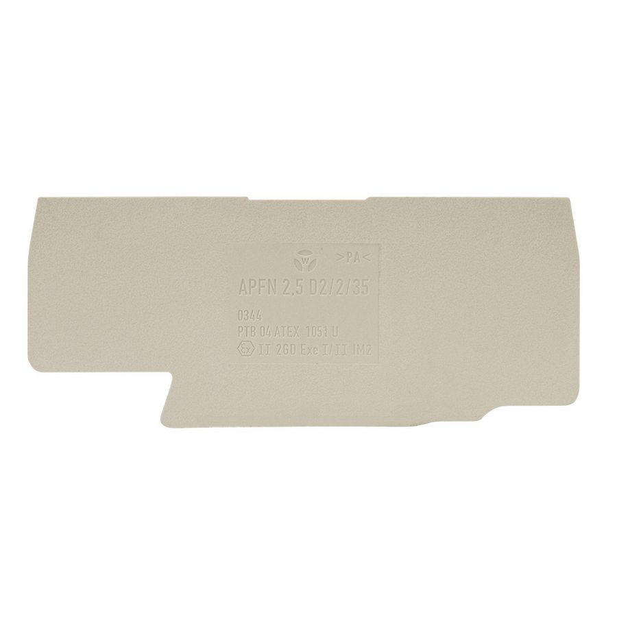 Afsluitplaat APFN 2,5 d2/2/35 blauw VVE=10