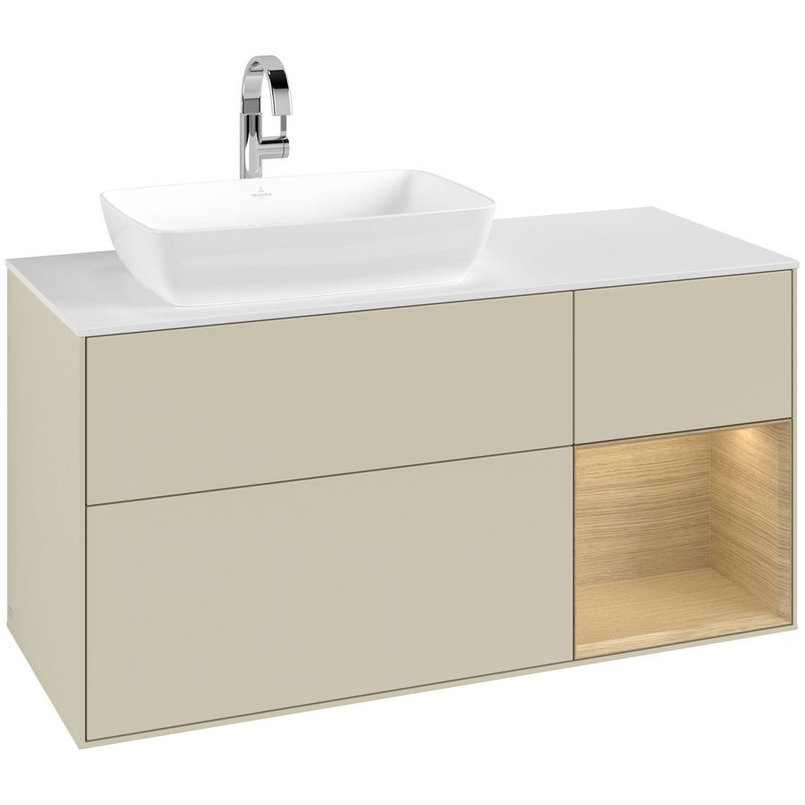 Wastafelonderkast Finion 1200x603x501mm S.Grey Matt Lacquer F811PCHJ
