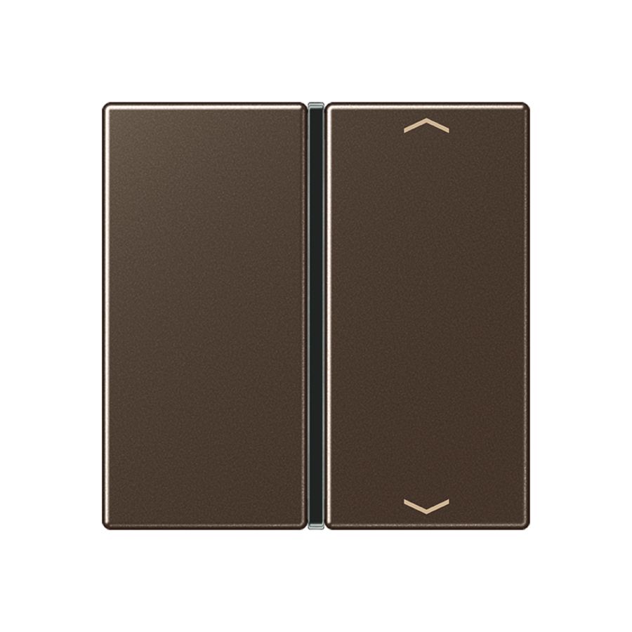 Tastafdekking compleet 1voudig pijl A500 mokka KNX