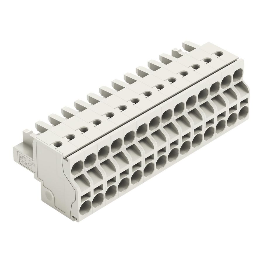2-draads FE steker 2,5mm² li.grijs 721-2114/026-000 VVE=25