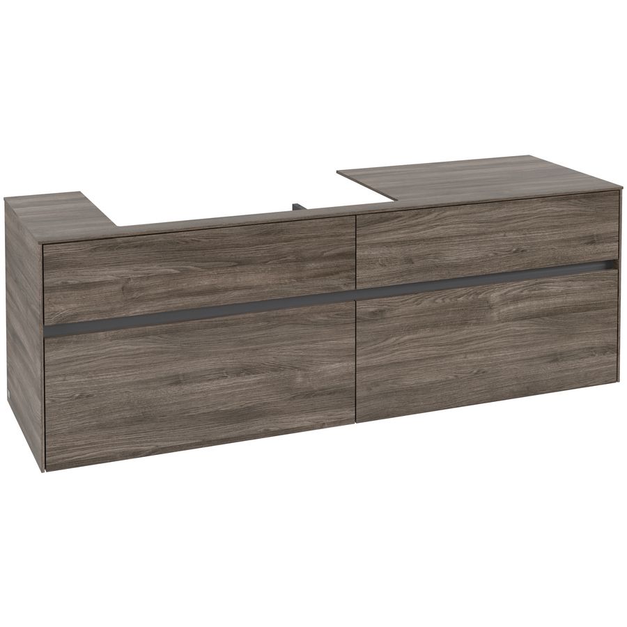 Wastafelonderkast Collaro 1600x548x500mm Stone Oak C02600RK