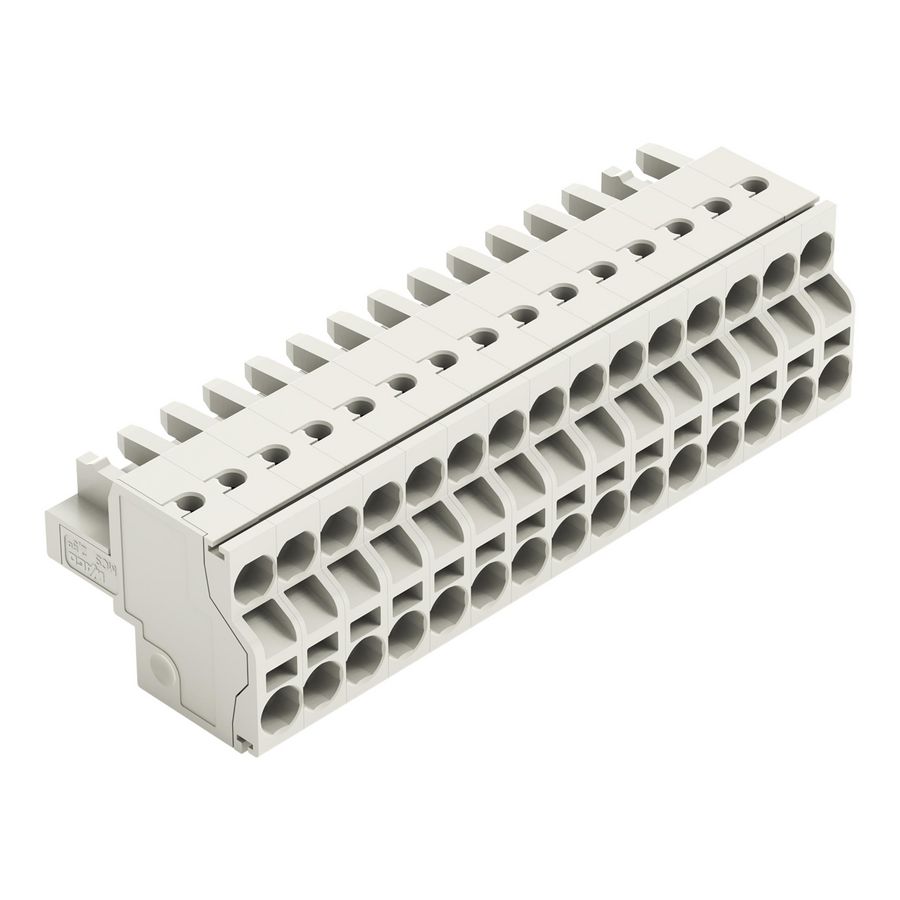 2-draads FE steker 2,5mm² li.grijs 721-2115/026-000 VVE=25