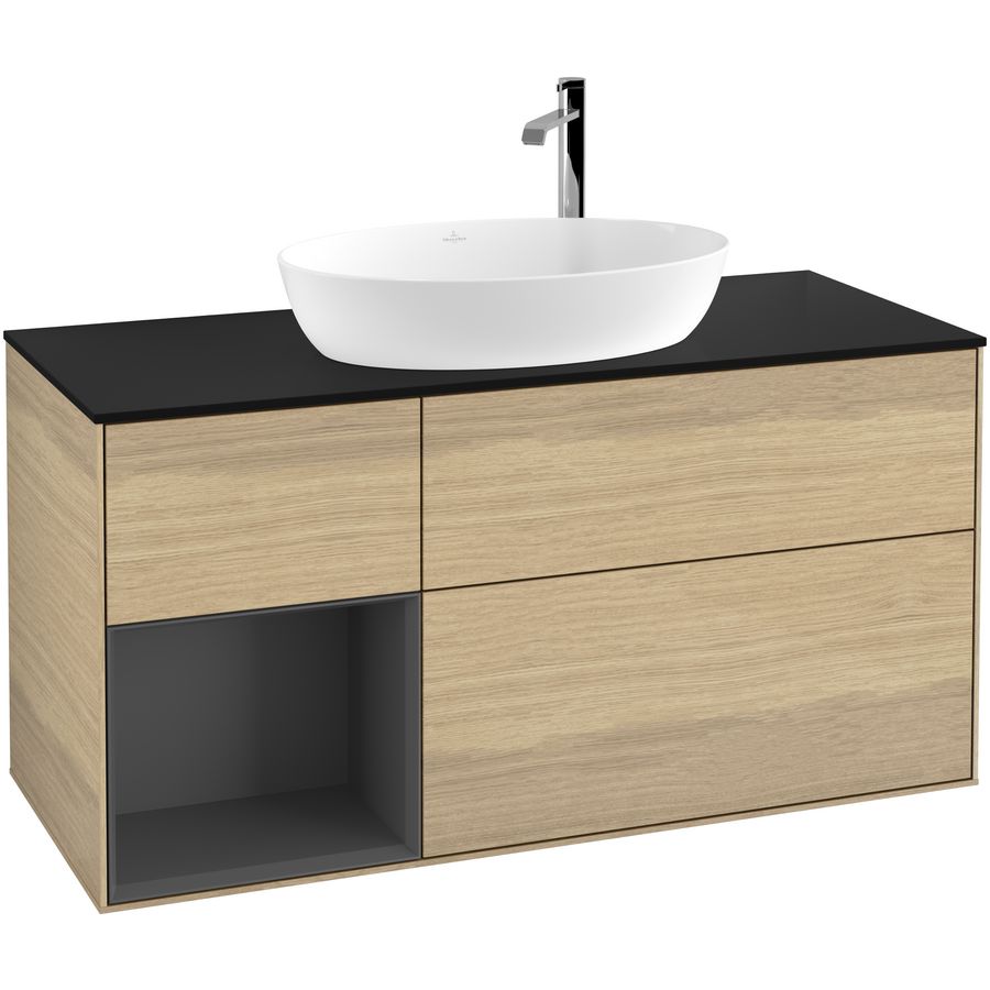 Wastafelonderkast Finion 1200x603x501mm Oak Veneer G942GKPC