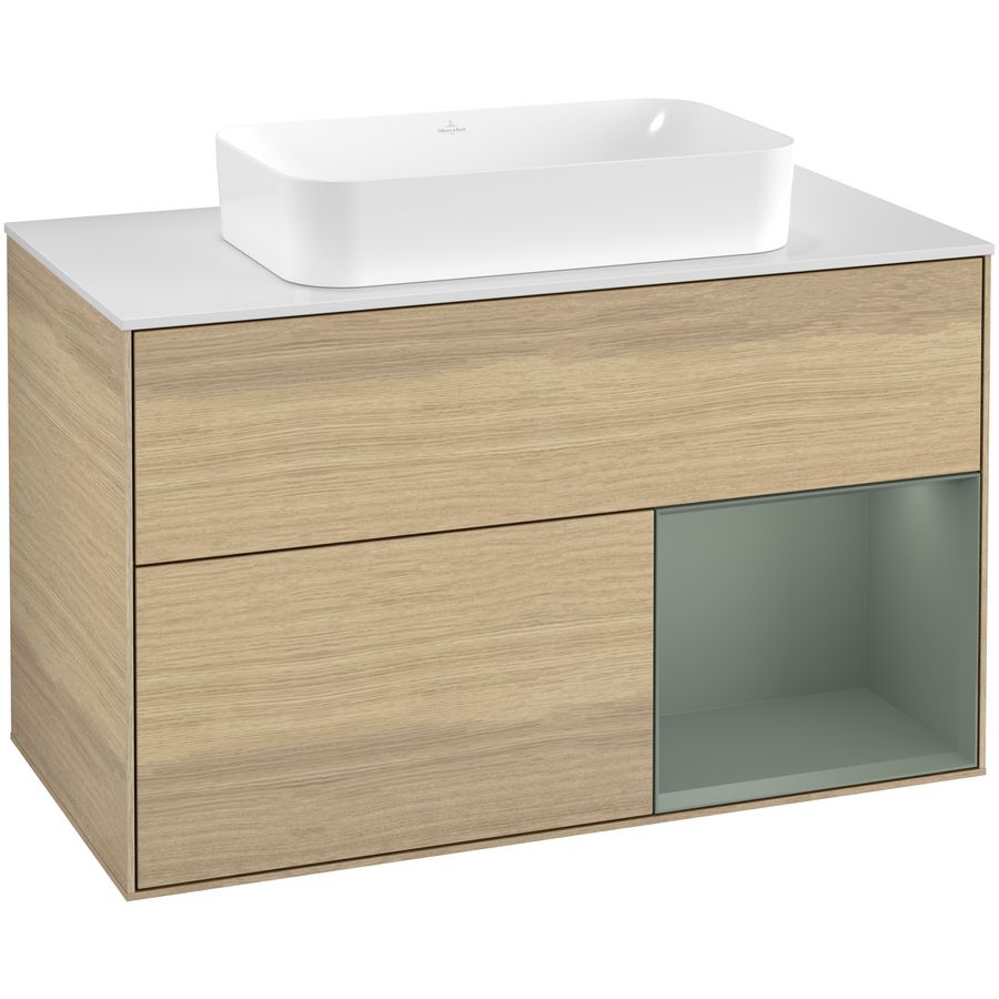 Wastafelonderkast Finion 1000x603x501mm Oak Veneer F661GMPC