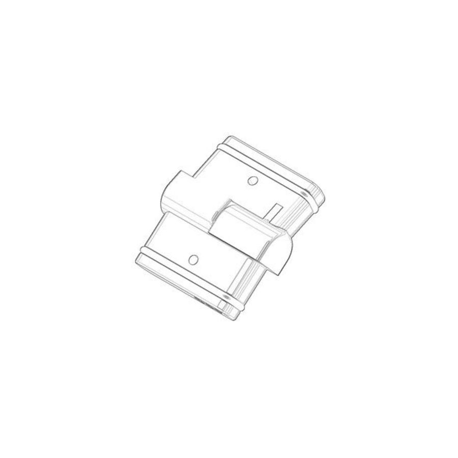 Scharnier v. bidet 35x30x38mm Platina gebors.