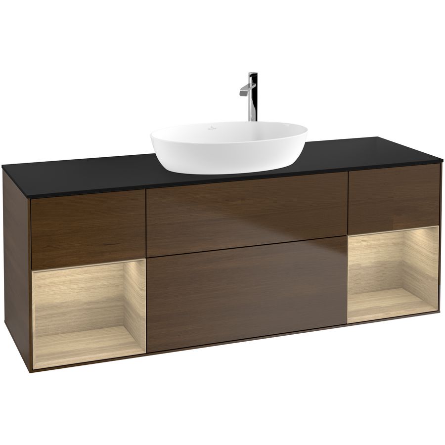 Wastafelonderkast Finion 1600x603x501mm W.Veneer G982PCGN