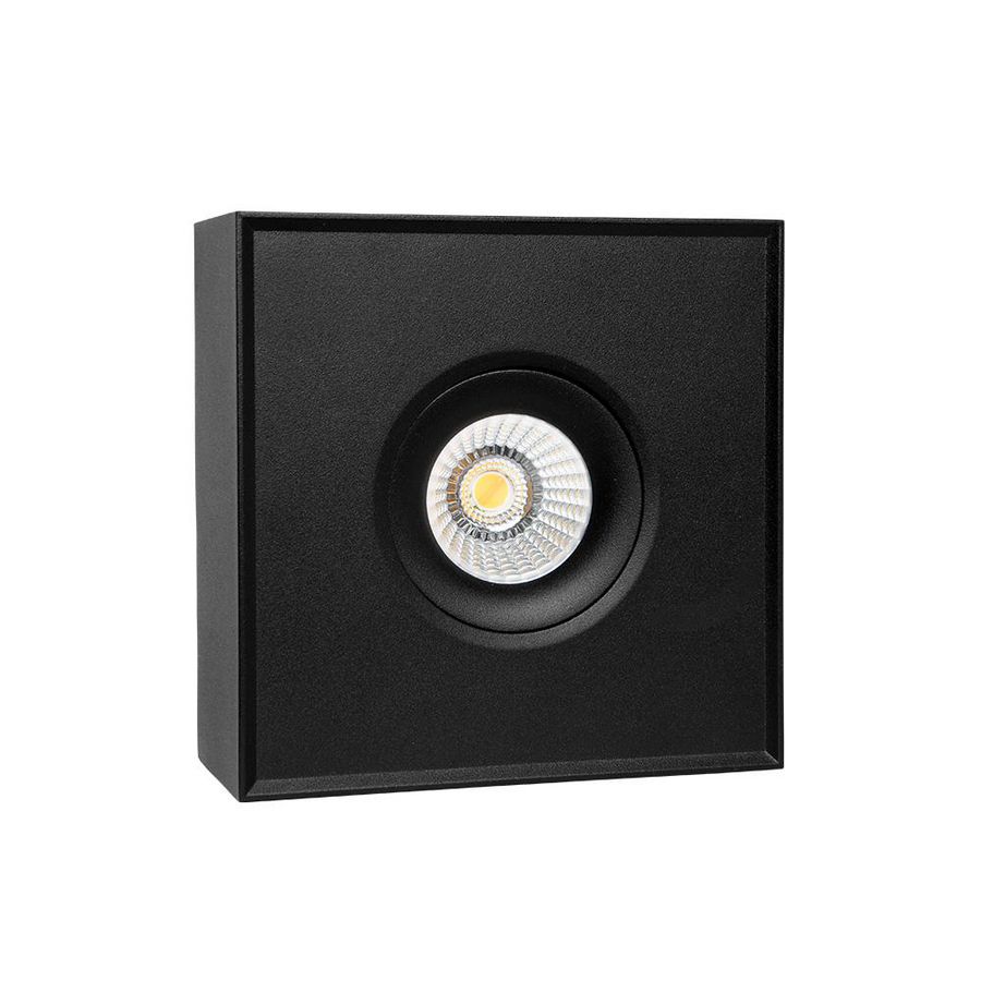 Plafondlamp 8W 60° dim. to warm 3000 2000K zwart