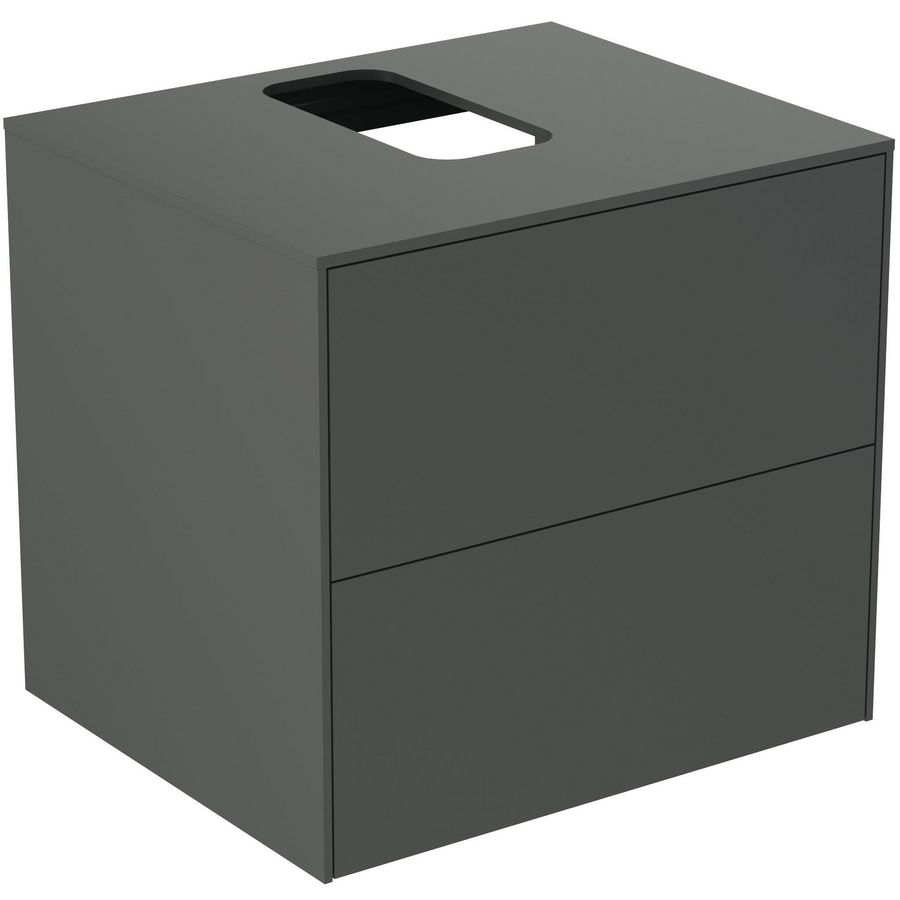 Wastafelmeubel Conca 600x500x550mm 2 la antraciet extra