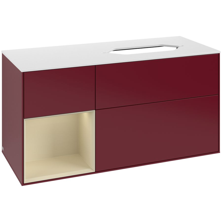 Wastafelonderkast Finion 1200x603x501mm Peony Matt Lacquer F681HJHB