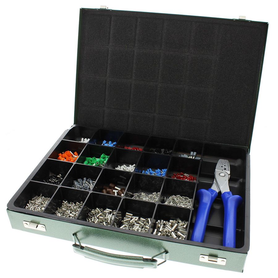 Adereindhulzen geisol. assortiment 0,5-2,5mm² tang metaal