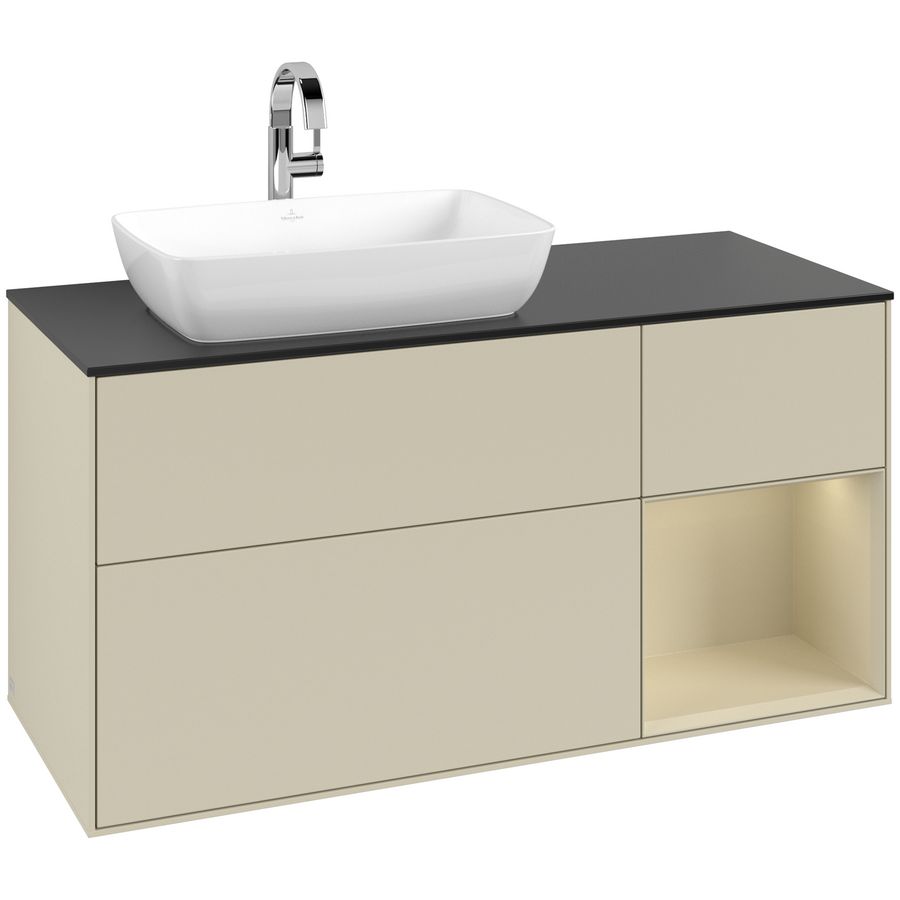 Wastafelonderkast Finion 1200x603x501mm S.Grey Matt Lacquer F812HJHJ