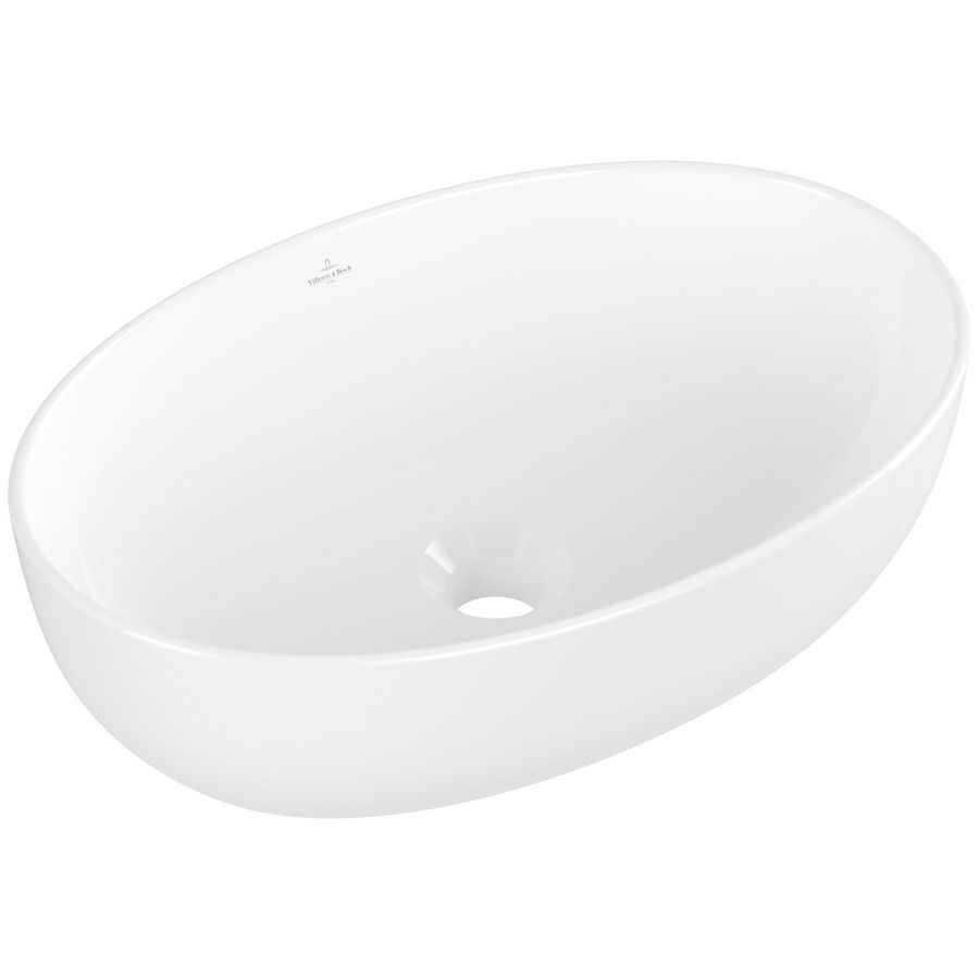 Opzetwaskom ovaal ARTIS 485x325mm wit Alpin C+ wit zonder overloop