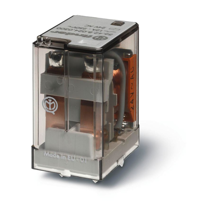 Schakelrelais 2 maakcontacten 12A 230V AC AgNi