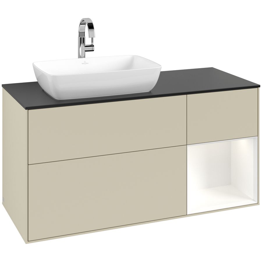 Wastafelonderkast Finion 1200x603x501mm S.Grey Matt Lacquer F812MTHJ