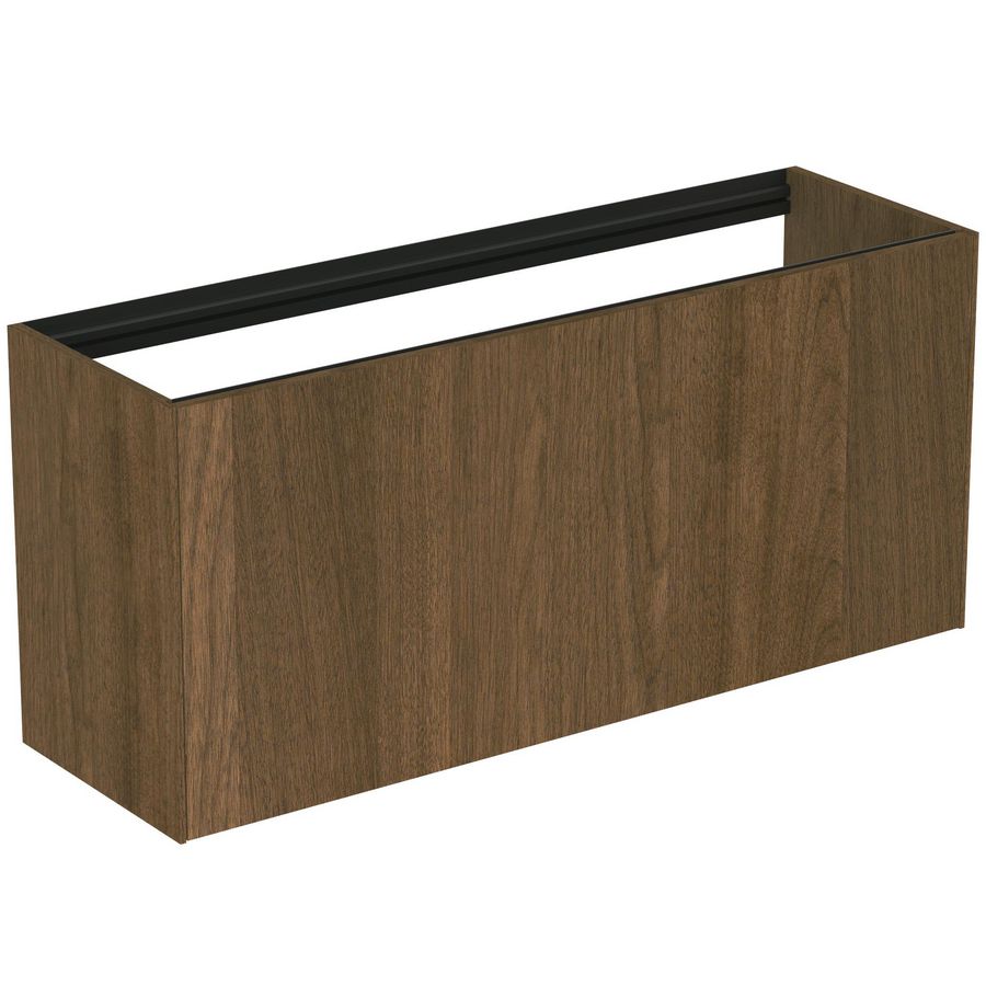 Conca wastafelmeubel 120x37x55cm 1 lade zonder afdekblad dark walnut