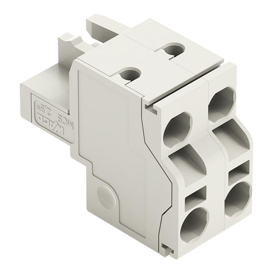 2-draads FE steker 2,5mm² li.grijs 721-2202/026-000 VVE=100