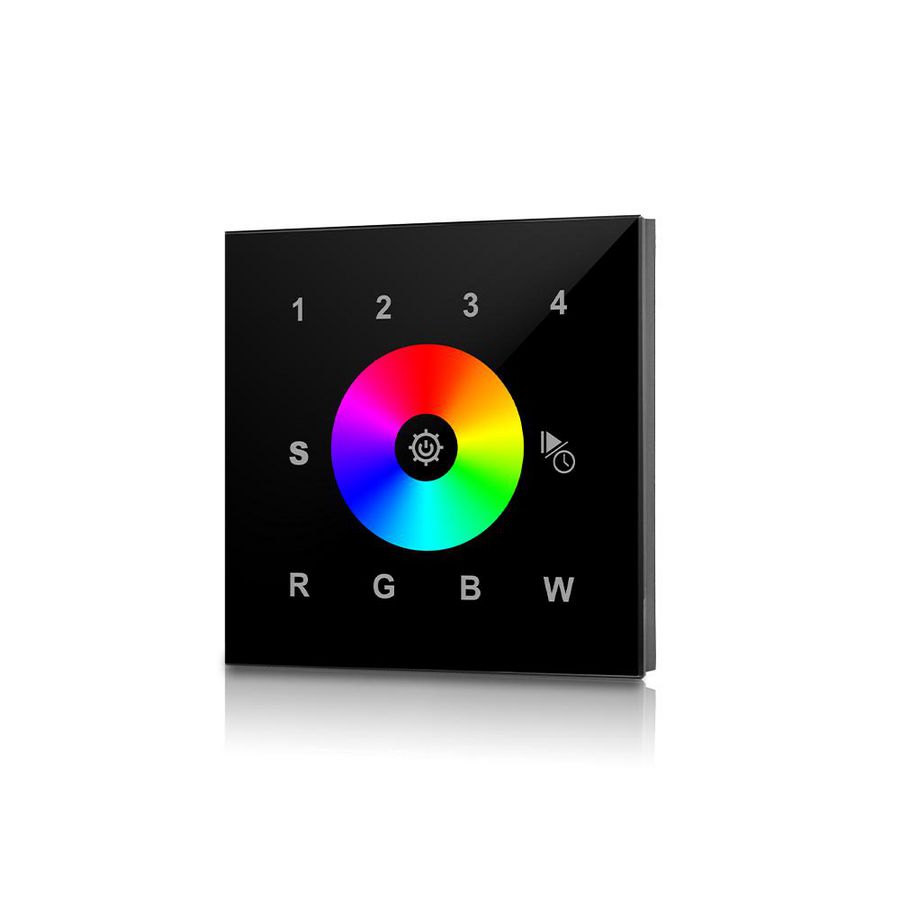Muur controller DMX 4 zones zwart