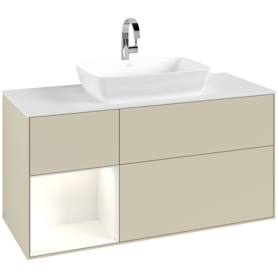 Wastafelonderkast Finion 1200x603x501mm S.Grey Matt Lacquer F821GFHJ