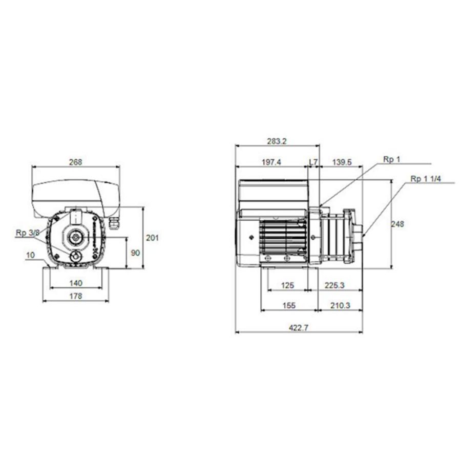 Centrifugaalpomp CME5-5 A-R-A-V-AQQV S-A-D-N 3x400V HR