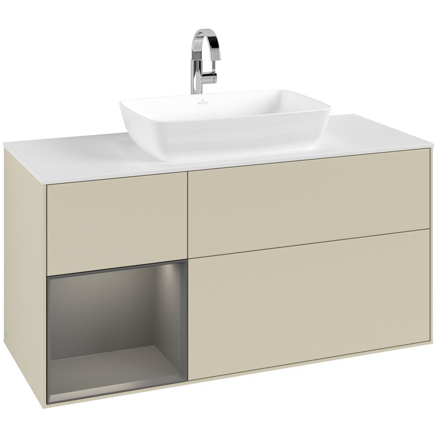 Wastafelonderkast Finion 1200x603x501mm S.Grey Matt Lacquer F821GKHJ