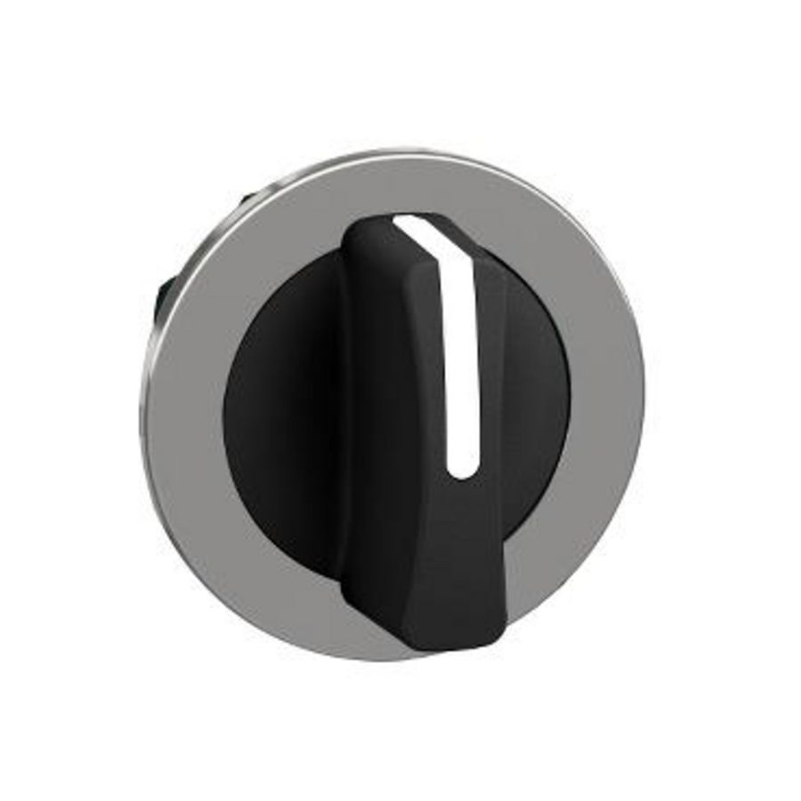 Flush mounted black selector switch head 3-pos