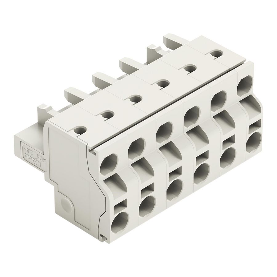2-draads FE steker 2,5mm² li.grijs 721-2206/026-000 VVE=50