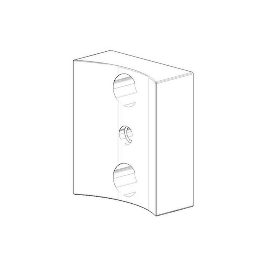 Houder voor glashouder dispenser 40x34x15mm chr