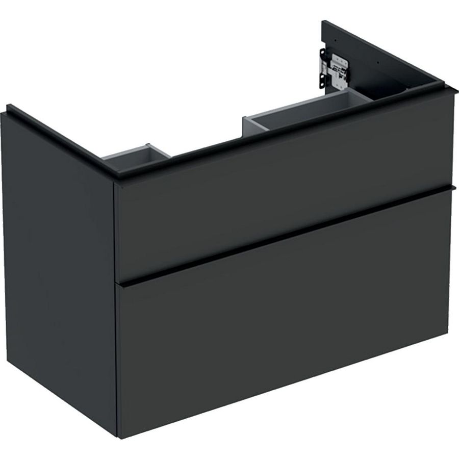 iCon wastafel onderkast twee laden 90cm lava mat