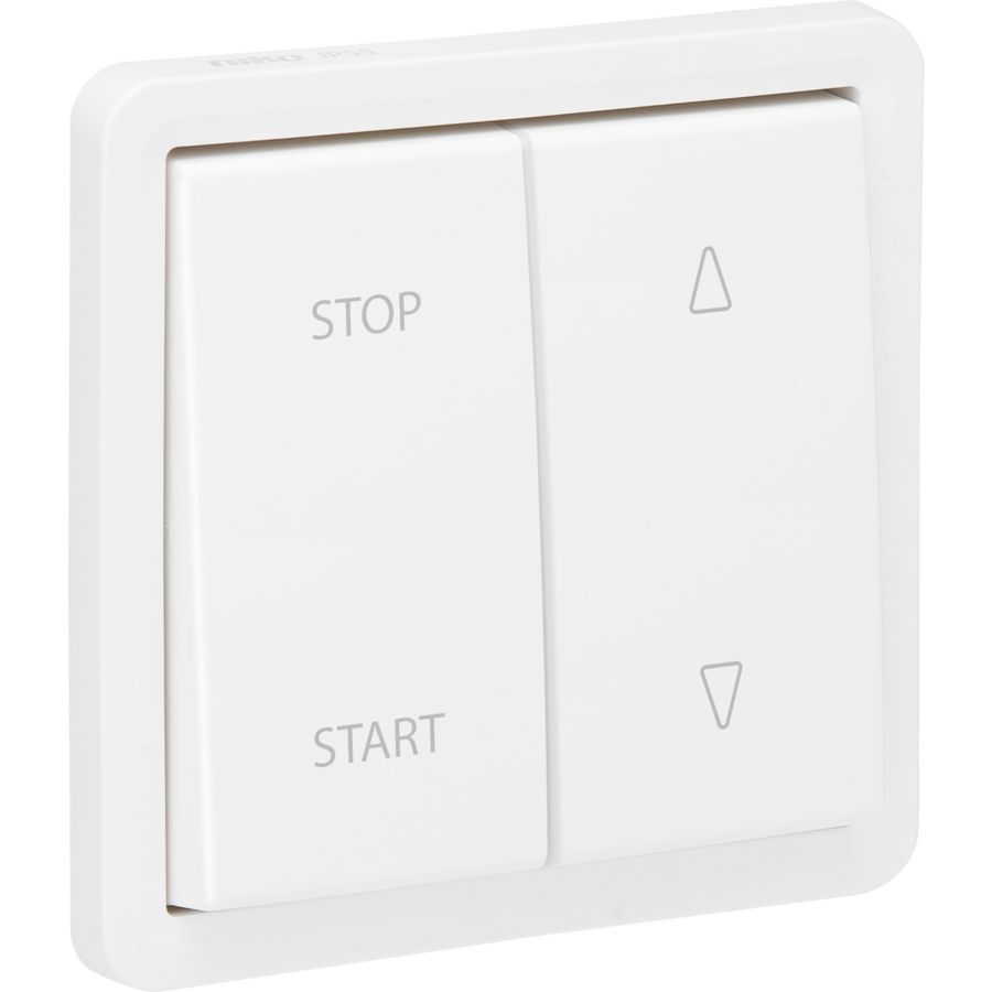 Spuitwaterdichte rolluikschakelaar 10AX/250Vac schroef wit