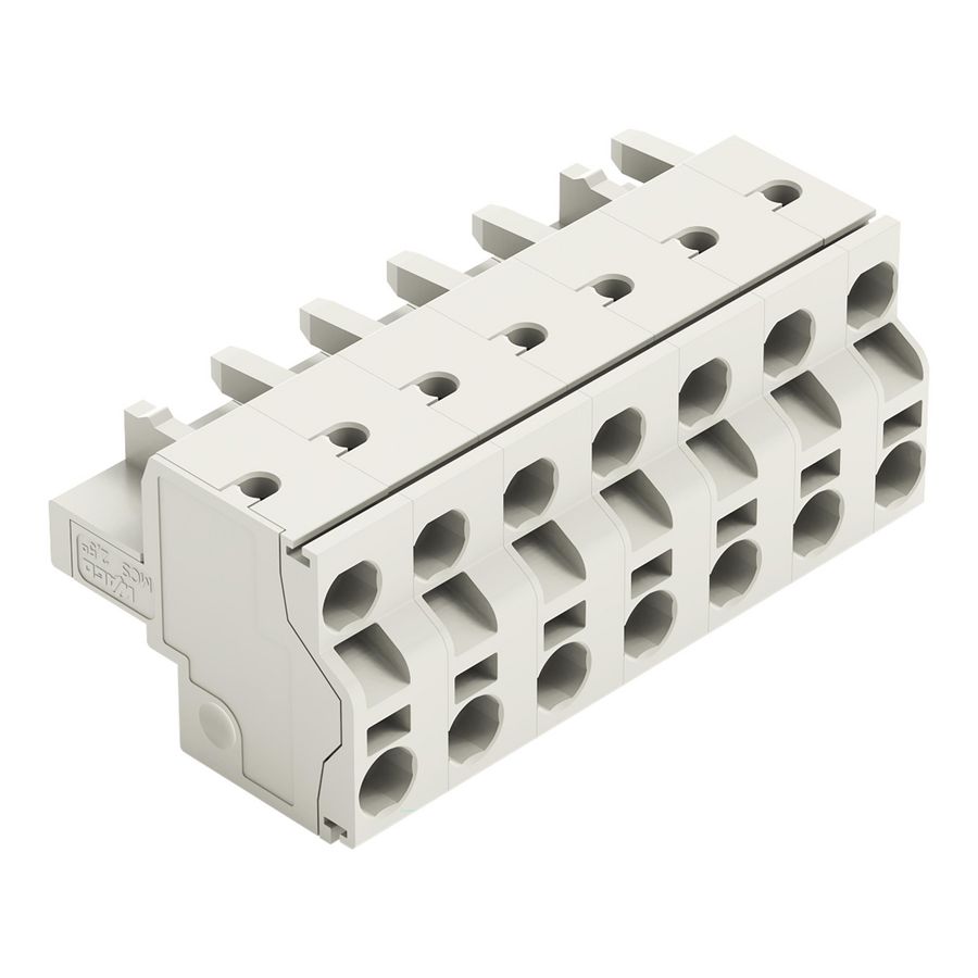 2-draads FE steker 2,5mm² li.grijs 721-2207/026-000 VVE=50