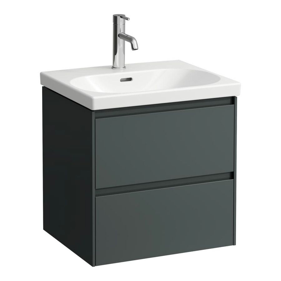 Wastafelonderbouwkast 55cm 2laden wastafel 810082 traf. grey