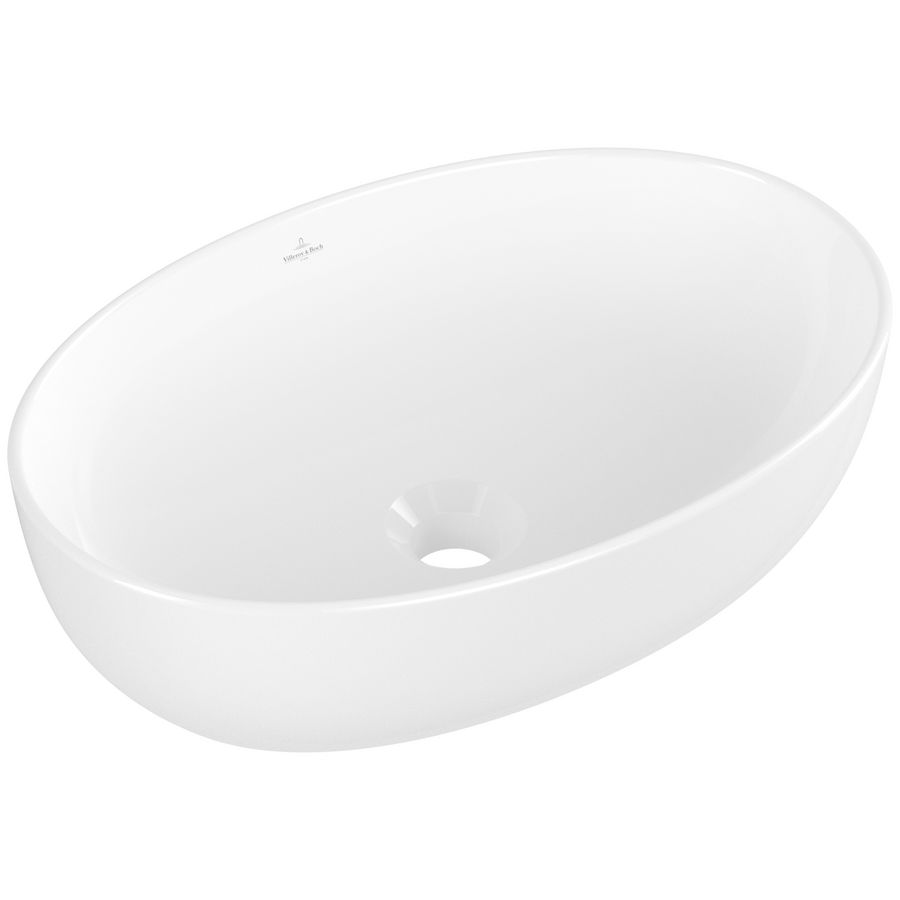 Opzetwaskom ovaal ARTIS 485x325mm wit Alpin wit zonder overloop