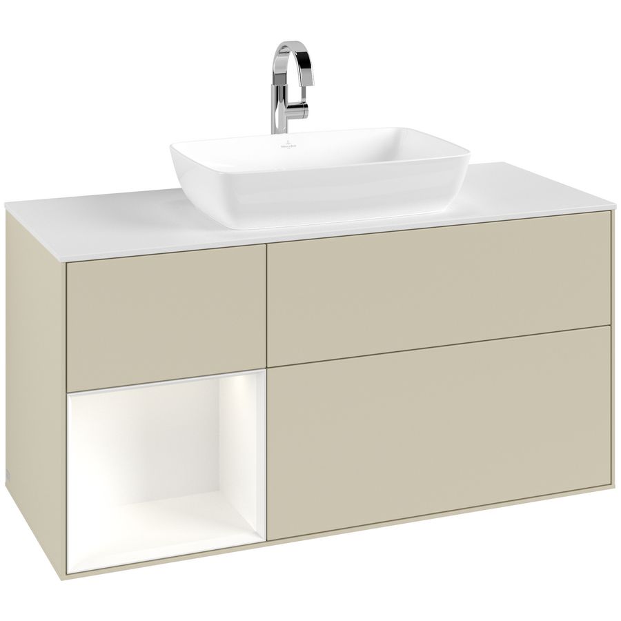 Wastafelonderkast Finion 1200x603x501mm S.Grey Matt Lacquer F821MTHJ