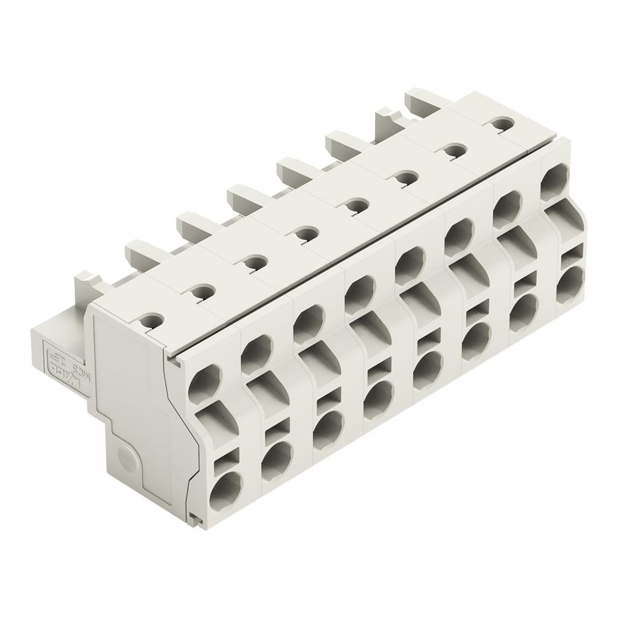 2-draads FE steker 2,5mm² li.grijs 721-2208/026-000 VVE=25