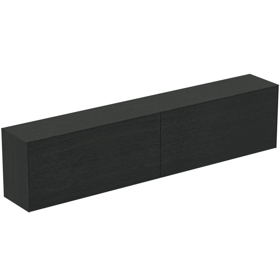 Conca wastafelmeubel 240x37x55cm 2 laden afdekblad zonder uitsnijding smoked oak
