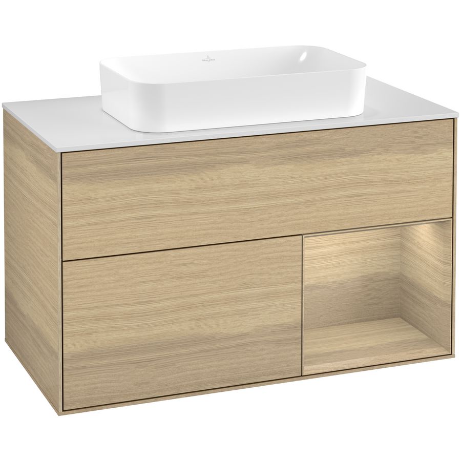 Wastafelonderkast Finion 1000x603x501mm Oak Veneer F661PCPC